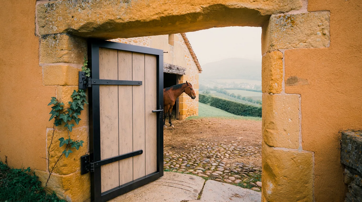 Entrée, Écuries Castelroc, centre équestre à Collonges